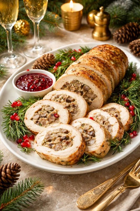 Куриный рулет: главный атрибут новогодних праздников