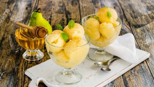 Лимонный сорбет с базиликом и оливковым маслом extra virgin