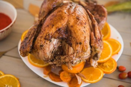 Затейливый рождественский гусь с хрустящей корочкой и сочной начинкой