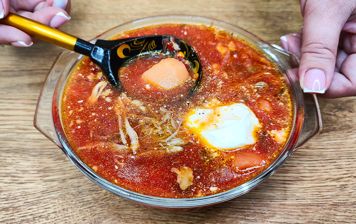 Борщ на шеях индейки: густой и ароматный, как дома