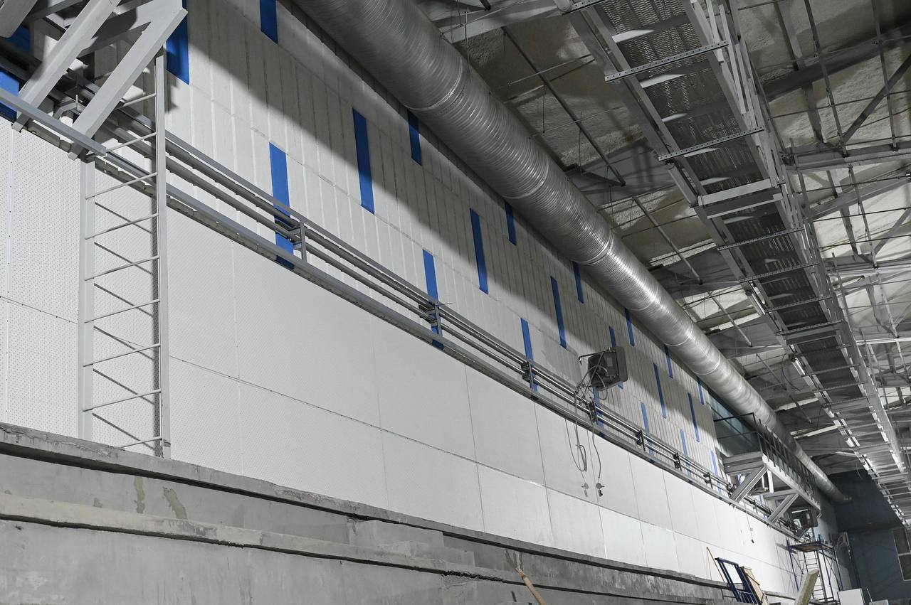 Техническая готовность реконструируемого Ледового дворца «Ижсталь» составляет порядка 70% Техническая готовность реконструируемого Ледового дворца «Ижсталь» составляет порядка 70%