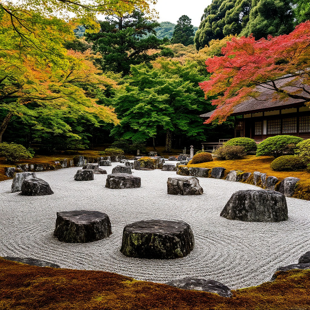 Японские сады камней: гармония природы в современном мире