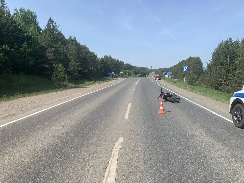 Пьяный водитель мотоцикла устроил ДТП на трассе Ижевск - Ува Пьяный водитель мотоцикла устроил ДТП на трассе Ижевск - Ува