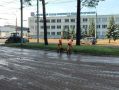 В городе прошел продолжительный ливень: дорожные службы борются с его последствиями