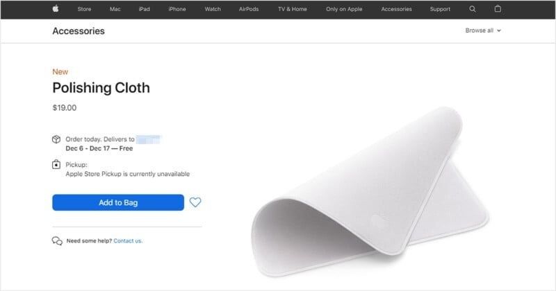 Салфетка за $19: Apple продаёт аксессуар, который раньше входил в комплект монитора