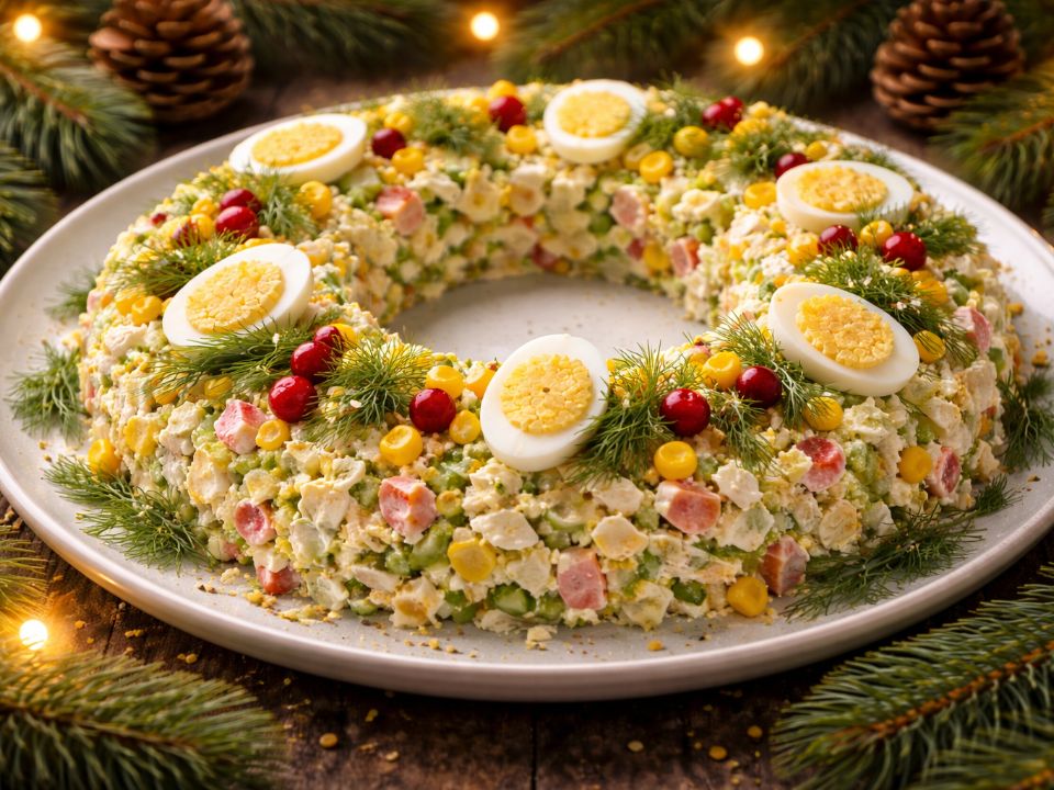 Волшебство новогоднего стола: хрустящий салат
