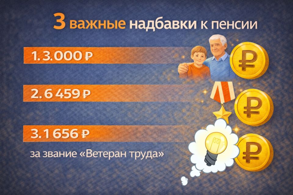 Надбавки к пенсии, о которых мало кто знает